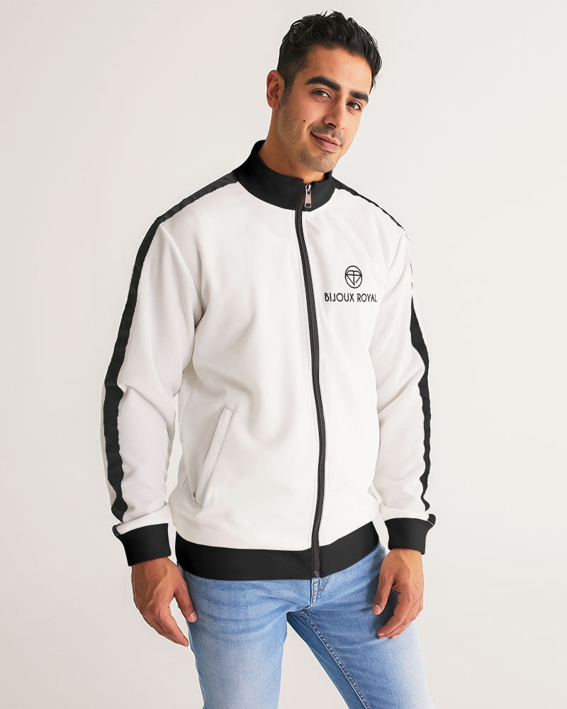 Men's Stripe-Sleeve Track Jacket - Bijoux Royal