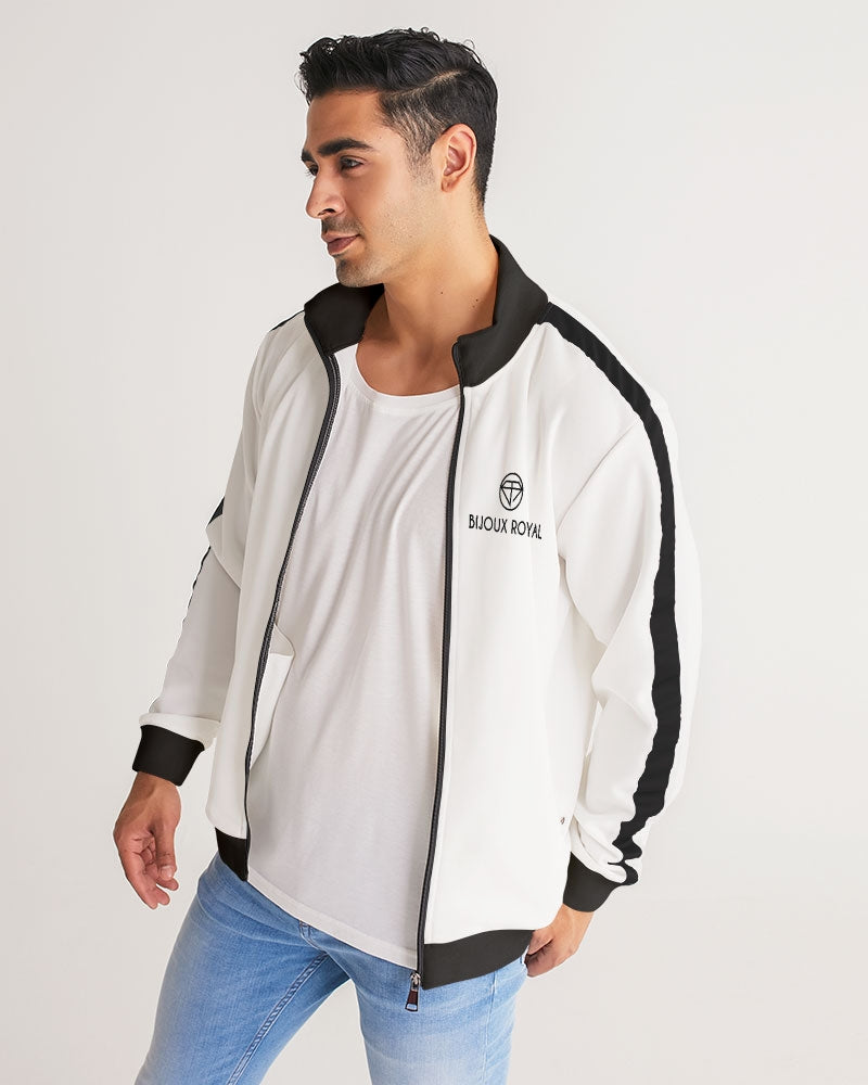 Men's Stripe-Sleeve Track Jacket - Bijoux Royal