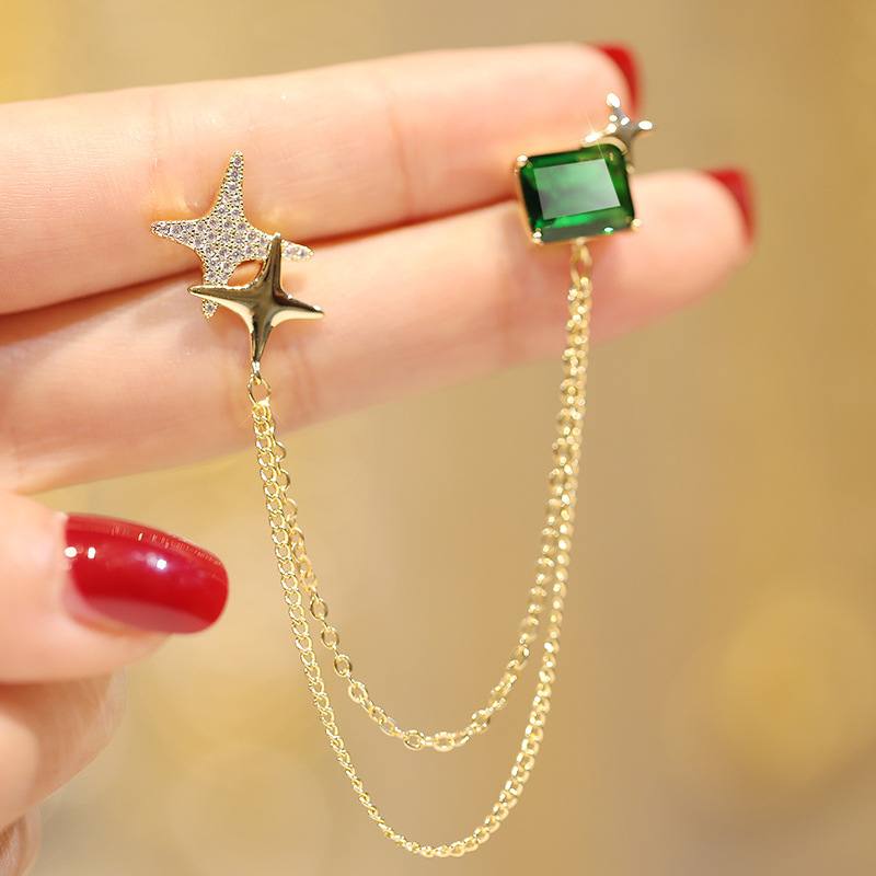 Star emerald Brooch - Bijoux Royal