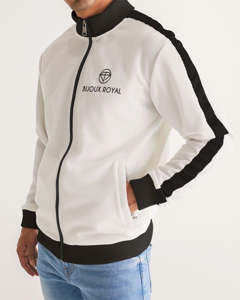 Men's Stripe-Sleeve Track Jacket - Bijoux Royal