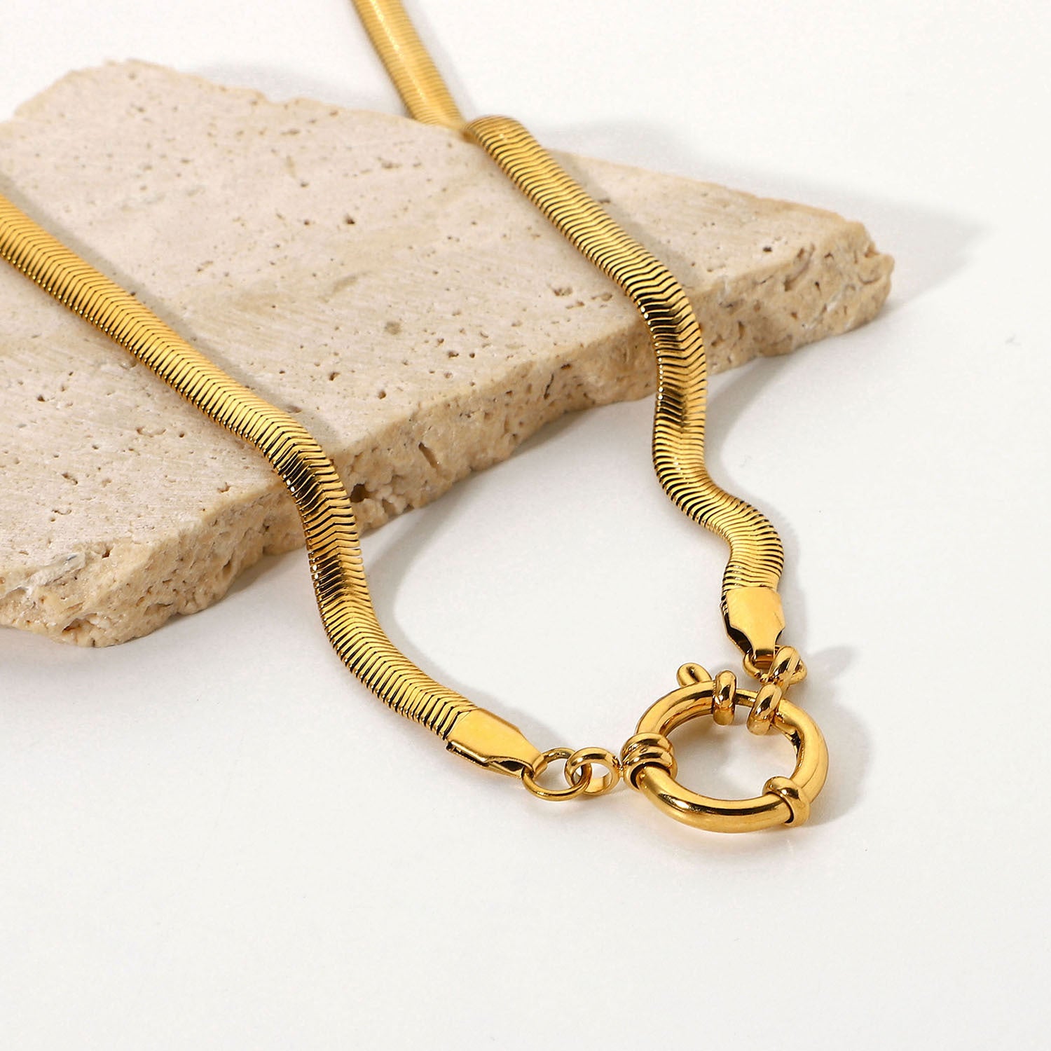 Snake Chain Necklace - Bijoux Royal